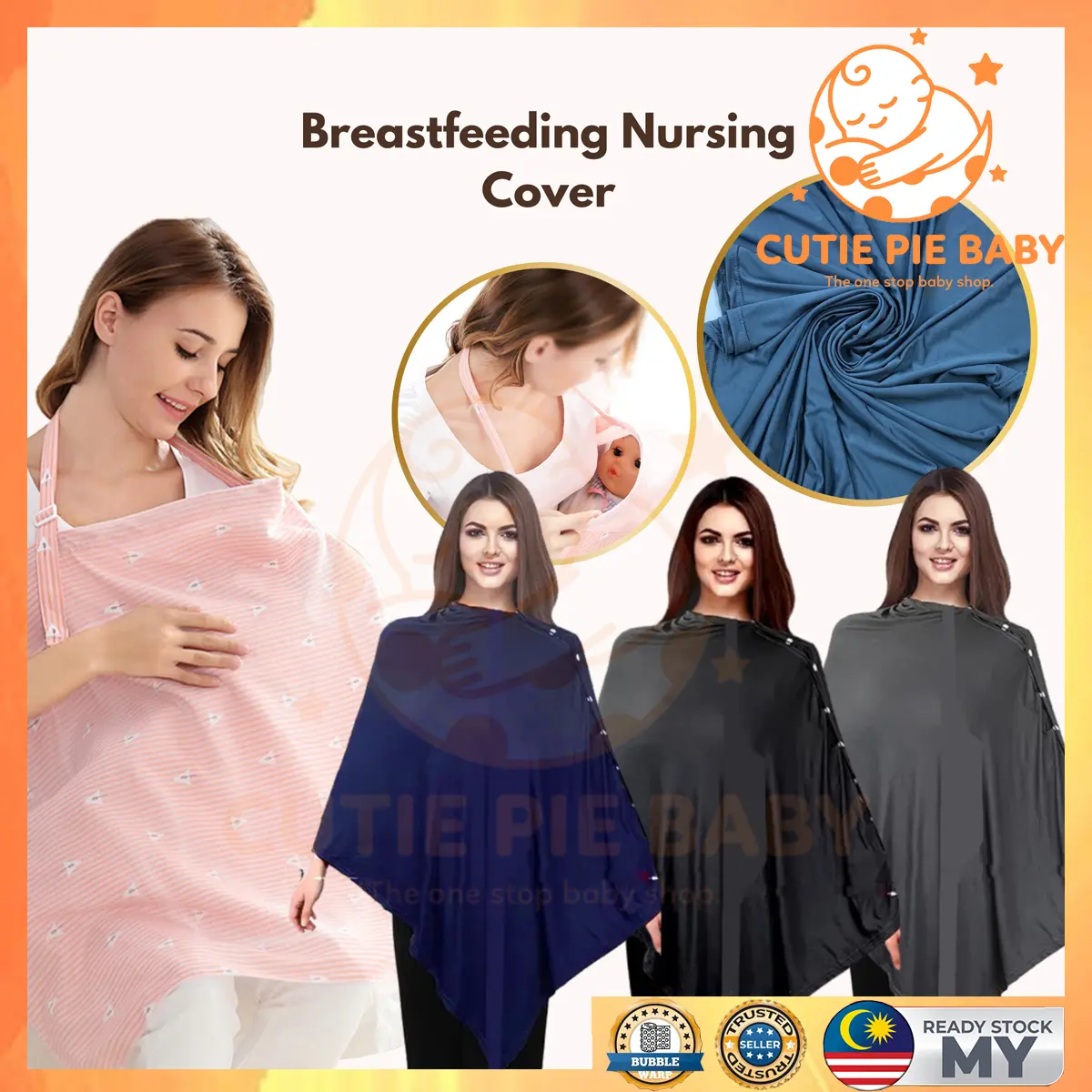 Breastfeeding Nursing Cover With Net Cotton Apron Shawl Cloth Blanket