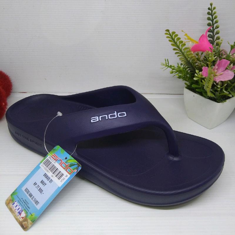 SENDAL JEPIT HARIAN PRIA DEWASA SIZE 38-42 SENDAL KARET EVA ANDO BRAVO O1 ORIGINAL PRODUK EMPUN DAN YAMAN 3