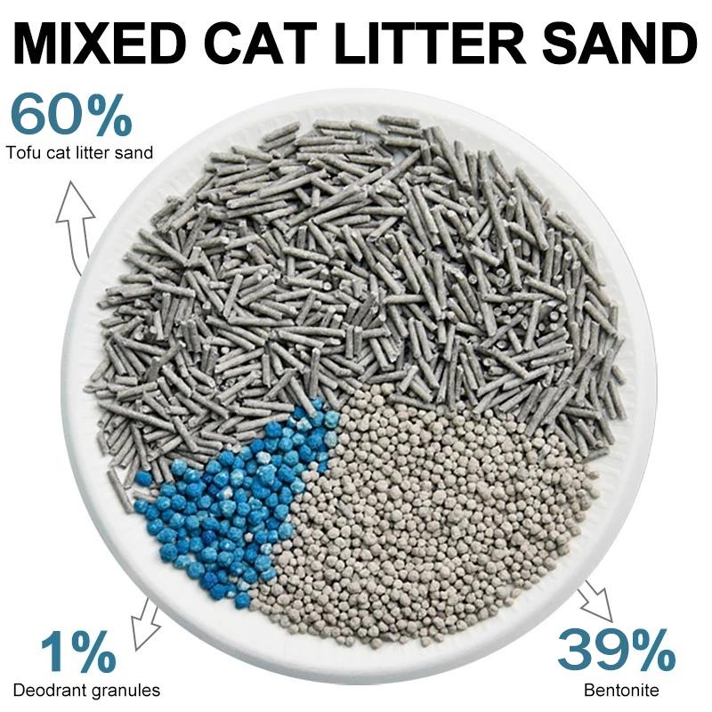 【Diskon Live】Pasir Kucing Tofu Bentonite Tofu cat casserol dicampur dengan kaleng-hait milk pemupukan tanah 6L dari berbagai macam rasa yang berasal dari komposit dengan sedikit mengurangi bau kotoran dan dapat menyiram toilet