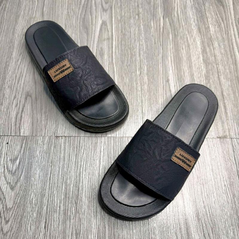 Đế 2 lớp khắc luxury Dép quai da cao cấp cho các boy cháy phố