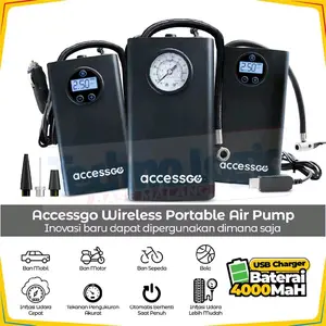 Pompa ban portable ban mobil motor truk dll