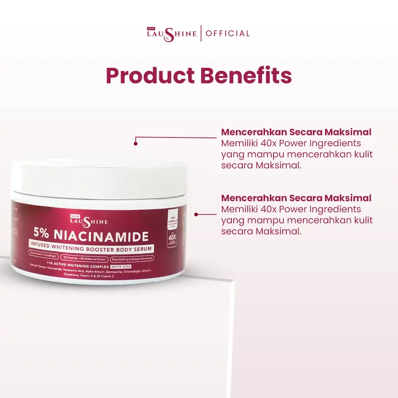 Laushine Bundling Radiant Exfoliant - Body Serum & Body Peeling - Exfoliasi - Membantu Mencerahkan 2