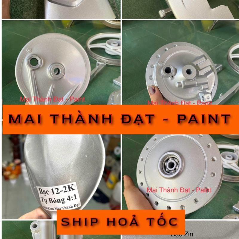  Màu sơn Bạc 12-2k Tự Bóng Zin dàn chân xe máy   Sơn oto xemay  Không bao gồm cứng 