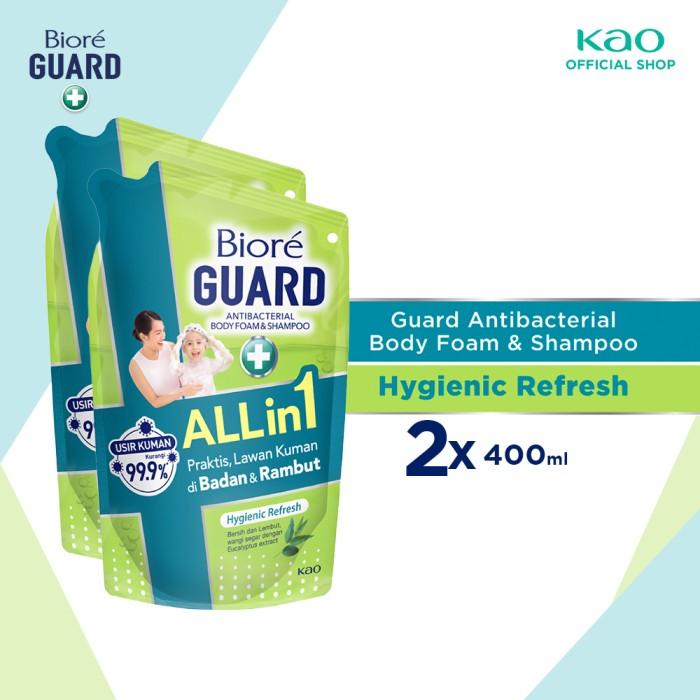 Gambar Biore Guard Hygienic 400ml Pouch Twinpack - All in1 Shampo Sabun Mandi dari KAO Indonesia Kab. Bekasi Tokopedia
