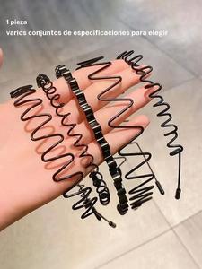 Diademas de metal para hombres y mujeres, diademas deportivas neutrales en color negro, adecuadas para uso diario, decoración y un pequeño regalo sorprendente.