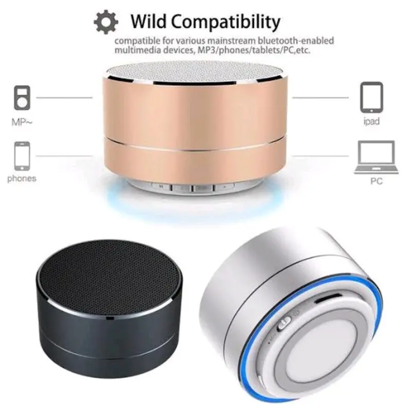 SPEAKER A10 Lampu Led Rainbow BLUETOOTH MUSIK BASS SUARA / SPEAKER WIRELESS SB / MUSIC BOX MP3 PLAYER BLUTUT ELELTRONIK HP AKTIF SPIKER 7