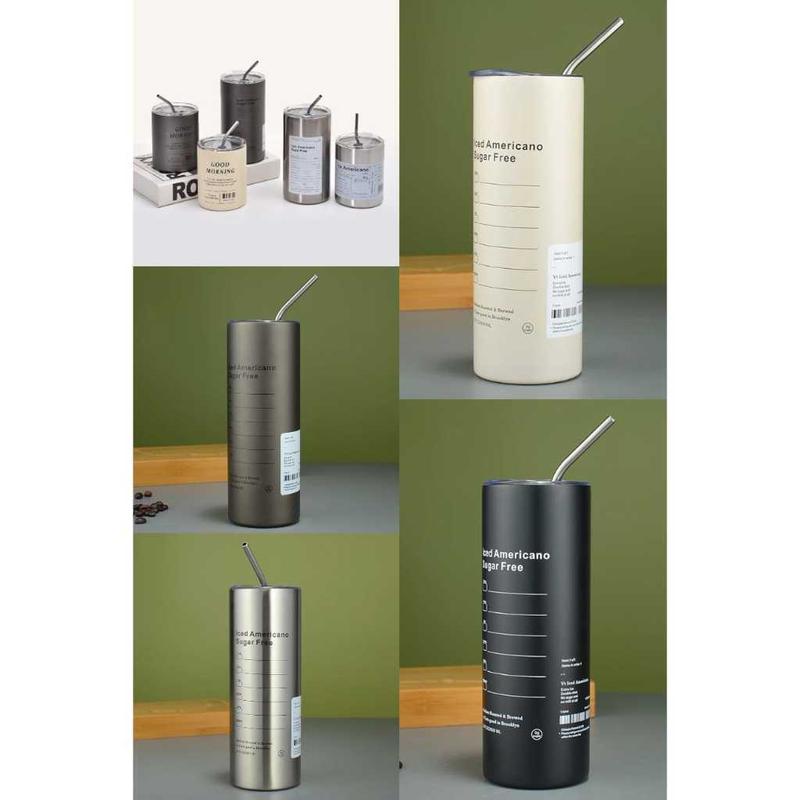 Mug Americano 600ml SLIM Tumbler Ice Americano Sugar Free 600 ML | Termos Tumbler Stainless Steel Cangkir Botol Stenlis Kopi Cup 1182 2