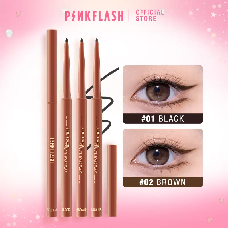 [Official] PINKFLASH#InfallibleLine Hyperfine Smooth Gel Eyeliner High Pigmented Multiple Colors Smudge-proof Breakup-proof Waterproof Long-lasting 0