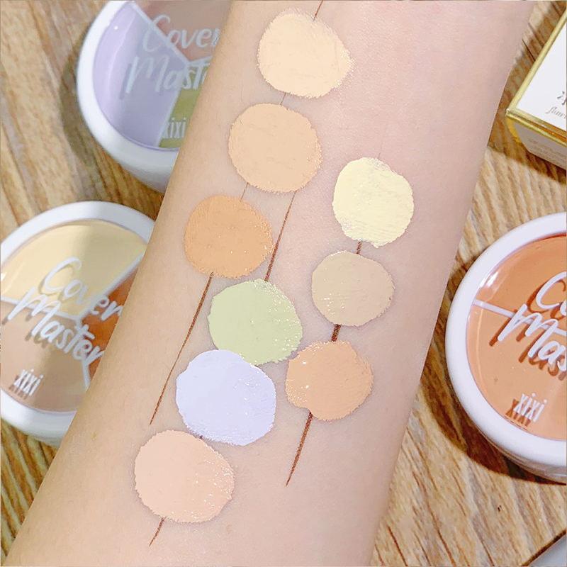 Product Introduction of 3 Colors Concealer Palette Face Contour Corrector Moisturizing Full Coverage Spots Dark Circles Concealer Makeup 14