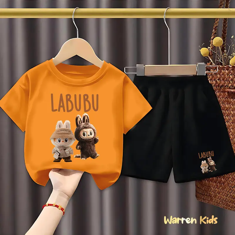 Setelan Kaos Anak-Anak Untuk Usia 1-10 Tahun - Set Anak Cewek/Cowok Bisa Pakai 5
