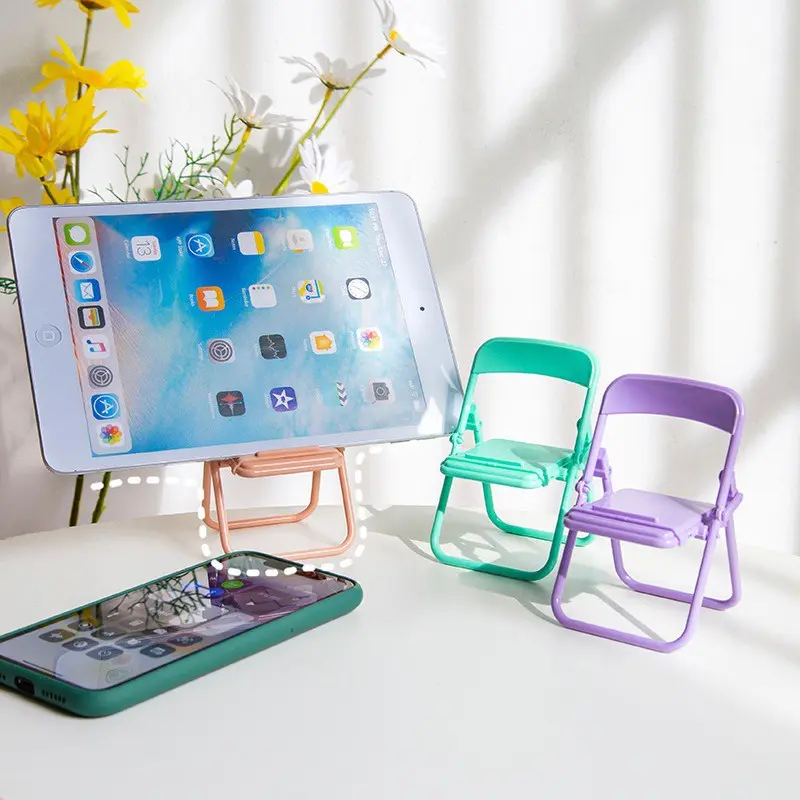 [FS] Phone Holder Kursi Macaron Folding Chair Stand Holder Phone Universal Holder Stand HP Varian Kursi Lipat Dudukan Penyangga HP Dekorasi Import Murah