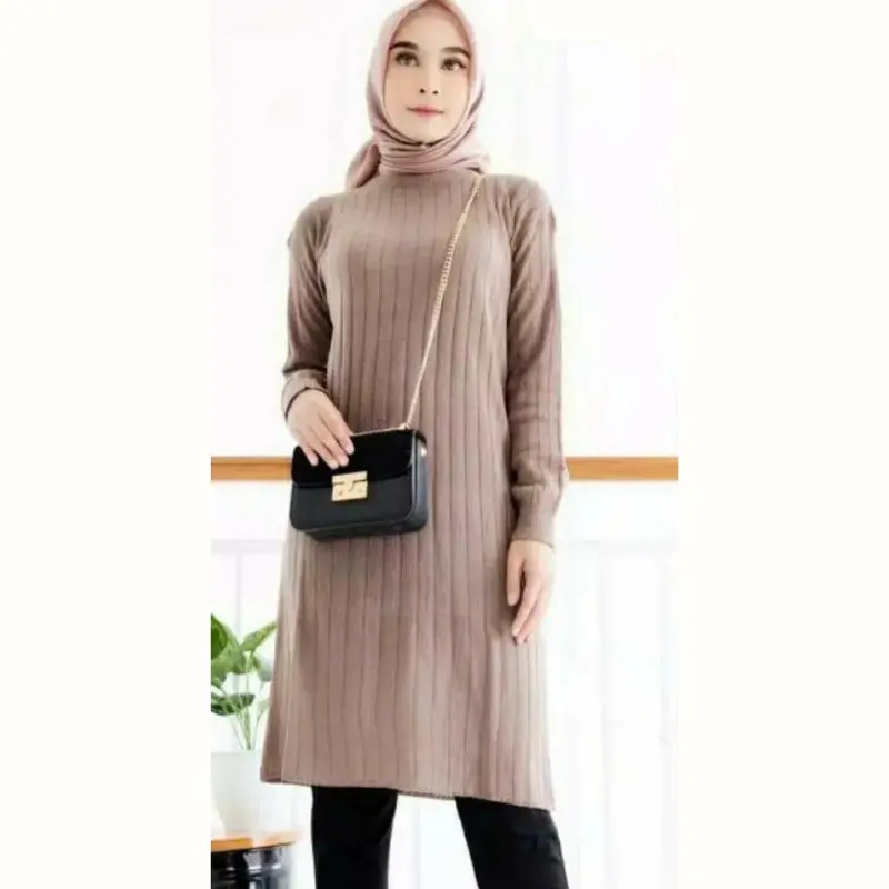 JIHAN DRESS TUNIK RAJUT | Atasan Tunik Wanita | Baju Tunik Rajut | Tunik Kekinian 3