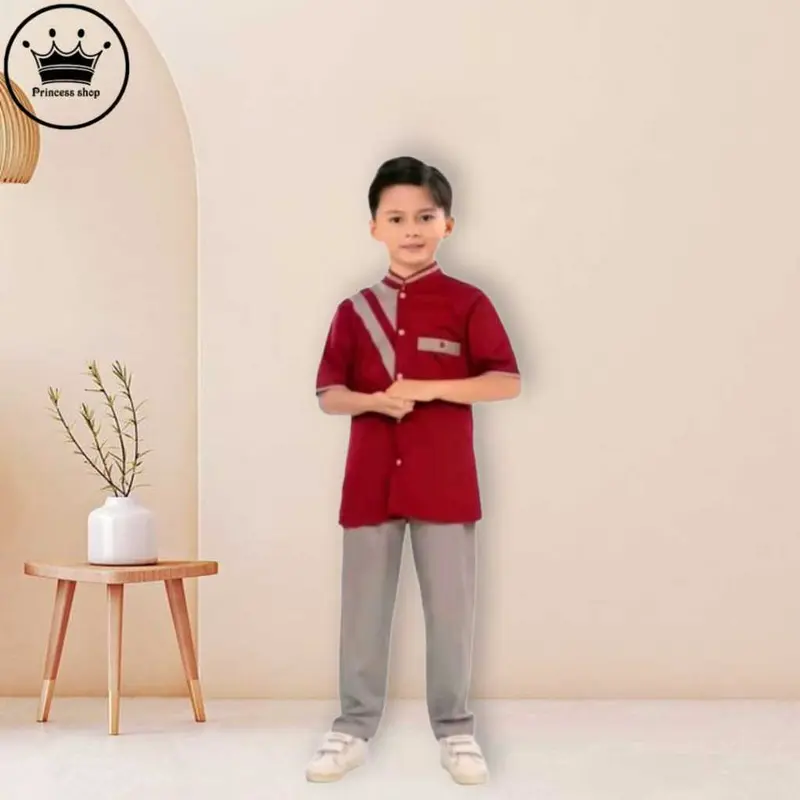 baju setelan anak koko batik lengan pendek 1-11 tahun / BAJU KOKO ANAK / BAJU MUSLIM ANAK/ KOKO ANAK 3