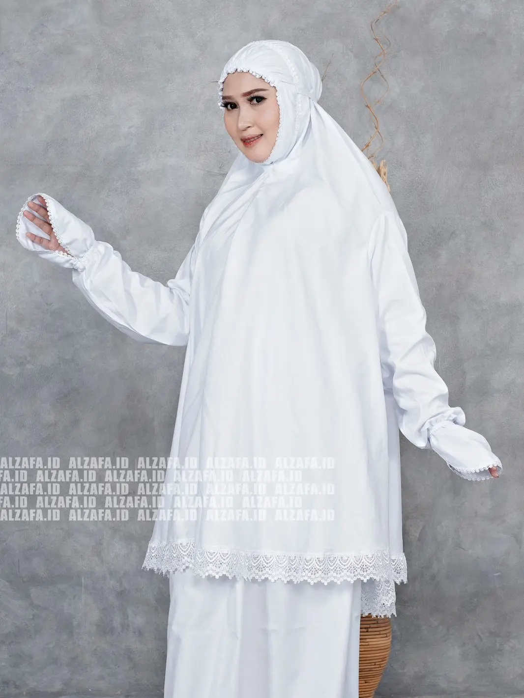 Mukena Dewasa Katun Mikro Berlengan Untuk Umroh Dan Haji Model Terkini