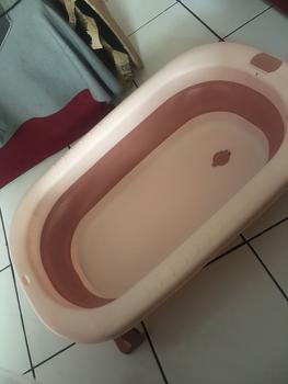 Product Review of HUGO Bak Mandi Bayi Lipat Portable Baby Bath Tub dengan Pengukur Suhu Perlengkapan Tempat Mandi Bayi from _**1 0