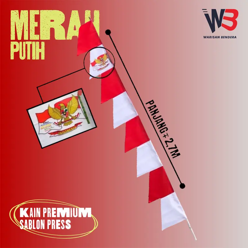 (10PCS) BENDERA UMBUL UMBUL GARUDA BIG SALE 1