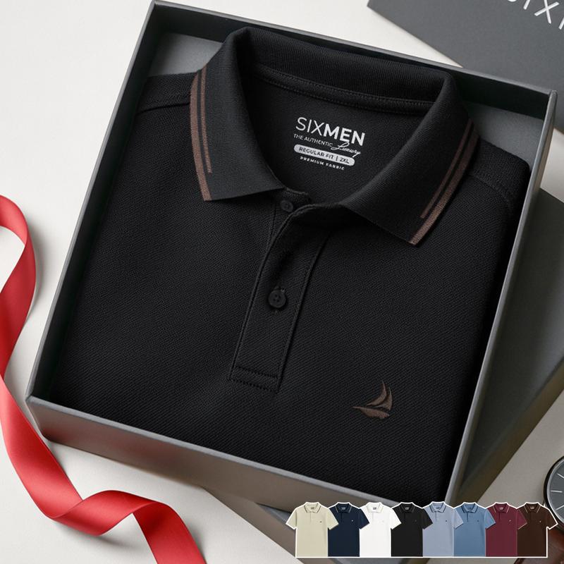 Áo Polo nam GALIO cao cấp cổ bẻ [Tặng Hộp Gói Quà Xịn] vải cá sấu thoáng mát, sang trọng - SIXMEN