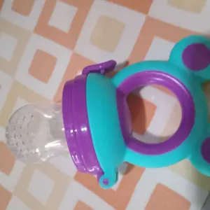 LULU BABY | Empeng/ Dot Buah Bayi Peremium Pegangan Kepala Beruang Pink Blue