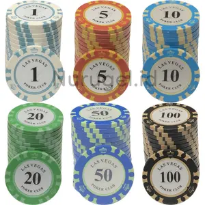 Poker Chip Set 25 Pcs / 10 Pcs Premium Clay Pasti Ori