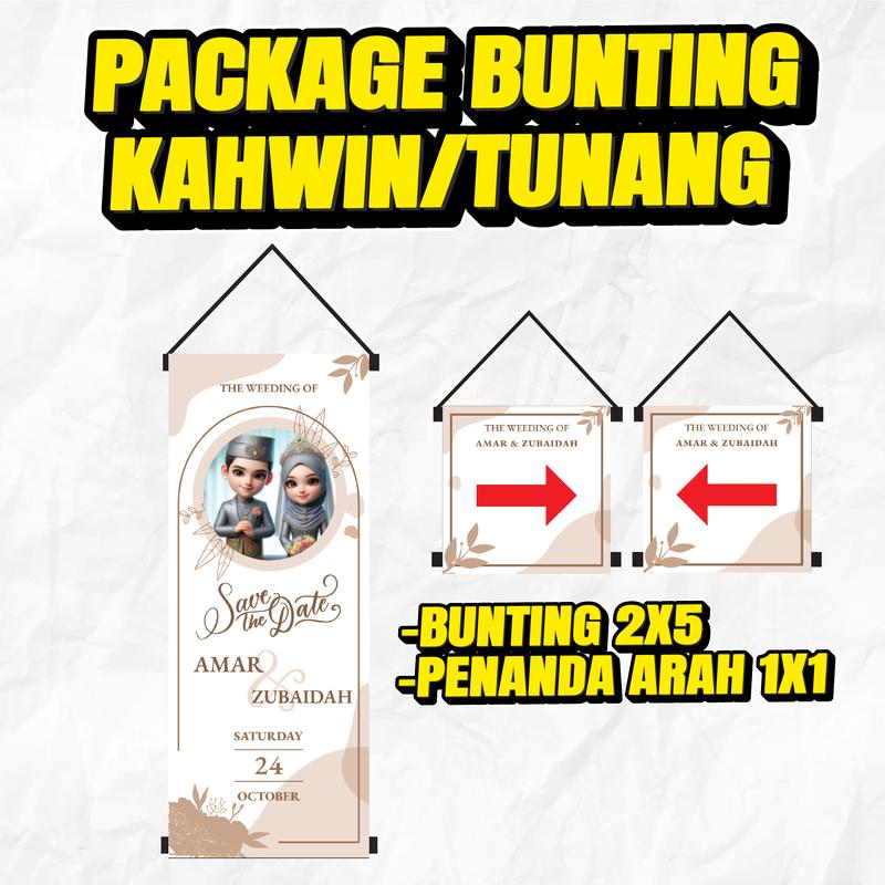 BUNTING KAHWIN DAN PETUNJUK ARAH PACKAGE MURAH PAKEJ JIMAT KAHWIN ...