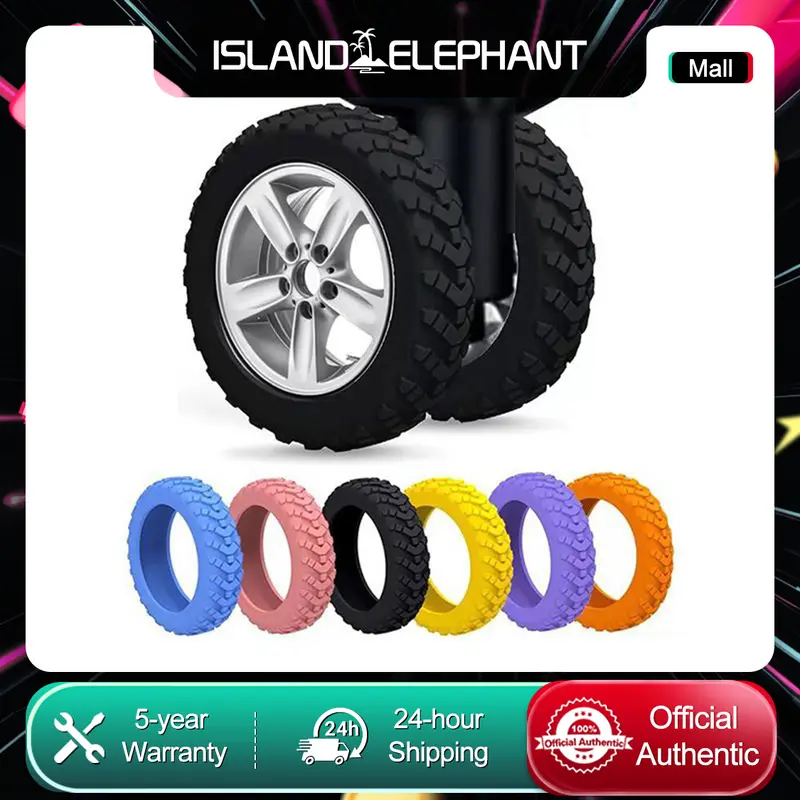 ISLAND ELEPHANT KING 4PCS+Free4PCS Luggage Wheel Cover Upgraded And Thickened Car Tire Wear Resistant