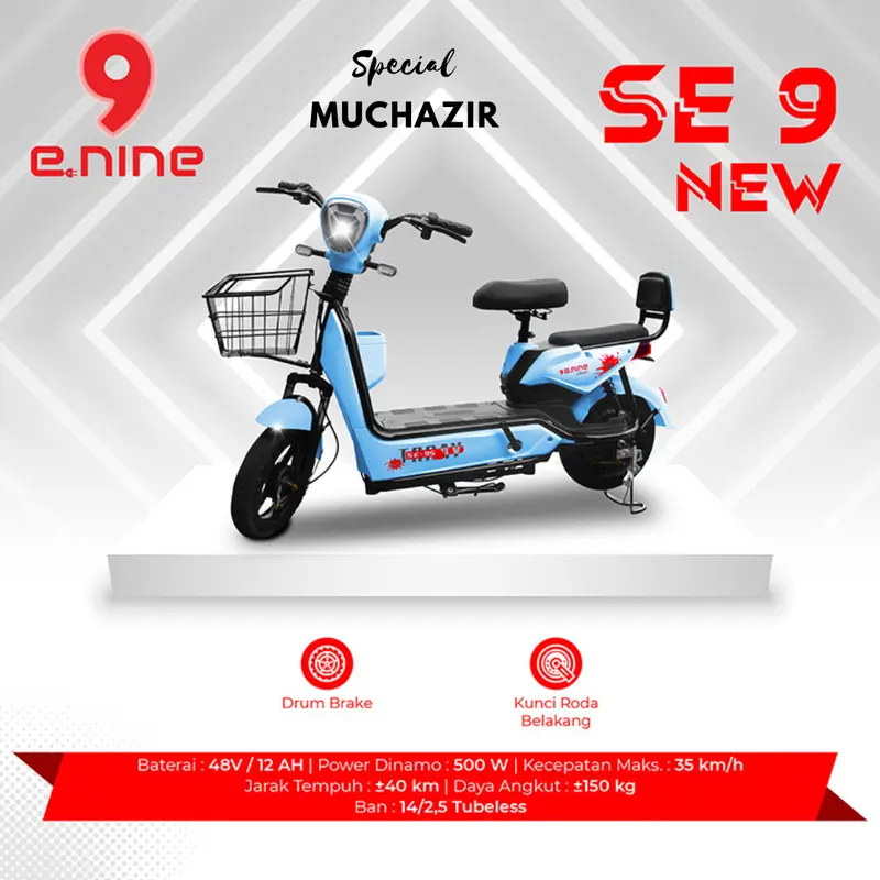 [ENINE x Muchazir] ENINE SE-9 NEW - SEPEDA LISTRIK - FUTURISTIK DESIGN (GARANSI RESMI) 0