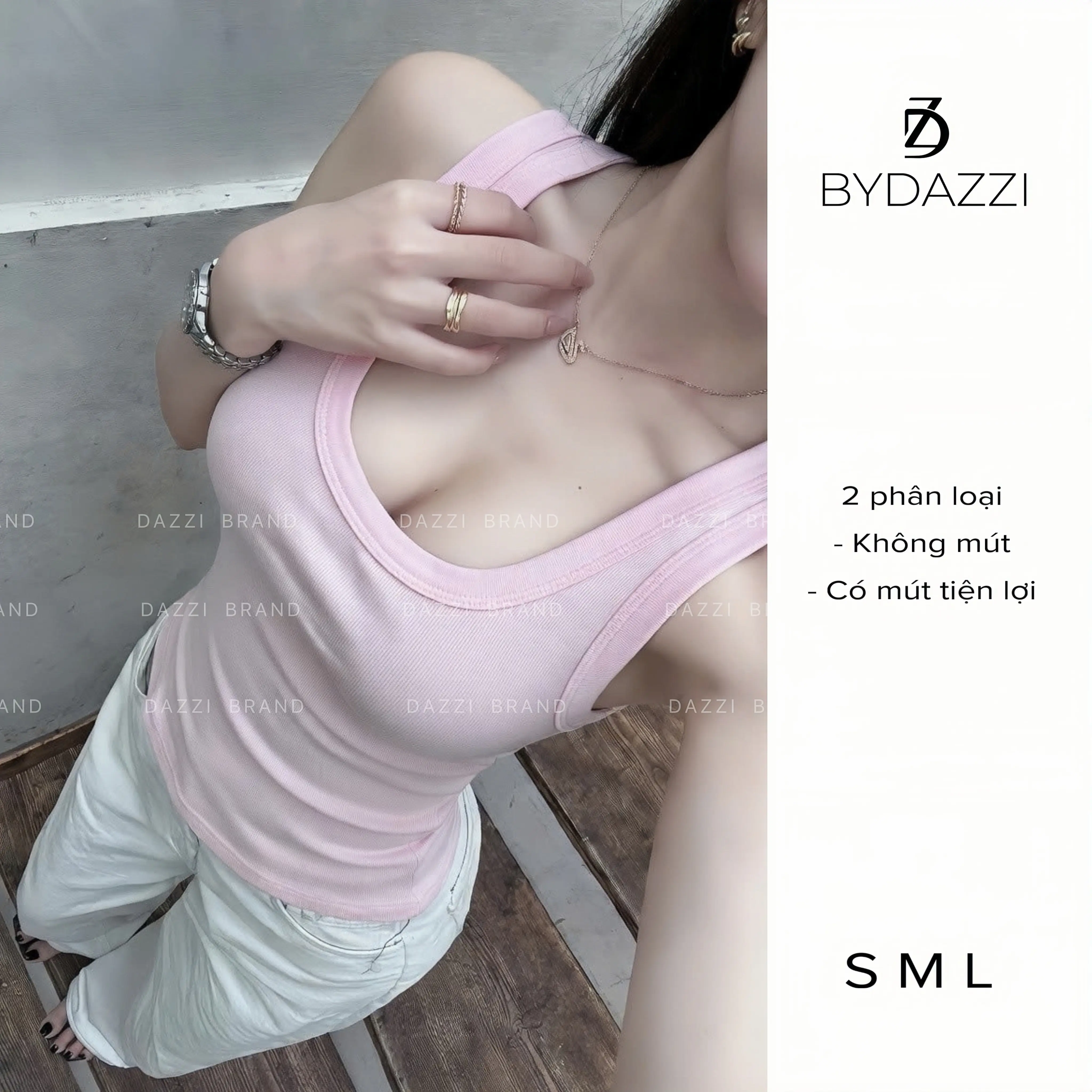 [KÈM MÚT/KO MÚT] Áo ba lỗ nữ basic ôm dáng, áo 3 lỗ chất thun cotton mịn tôn dáng DAZZI Women A072 | BigBuy360 - bigbuy360.vn