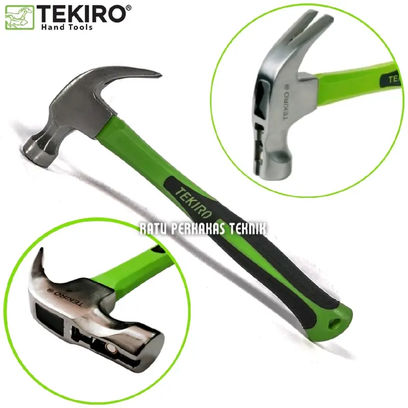 PALU KAMBING 12 OZ TEKIRO CLAW HAMMER GT-CH1238 ORIGINAL - PALU CAKAR / TUKUL GAGANG KARET 5