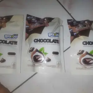 Bravoo Marshmallow Chocolate isi 5pcs x 3,6gr Marshmallow Chocoball isi Selai Cokelat Strawberry Matcha Susu Permen Snack Cemilan Anak Murah Halal