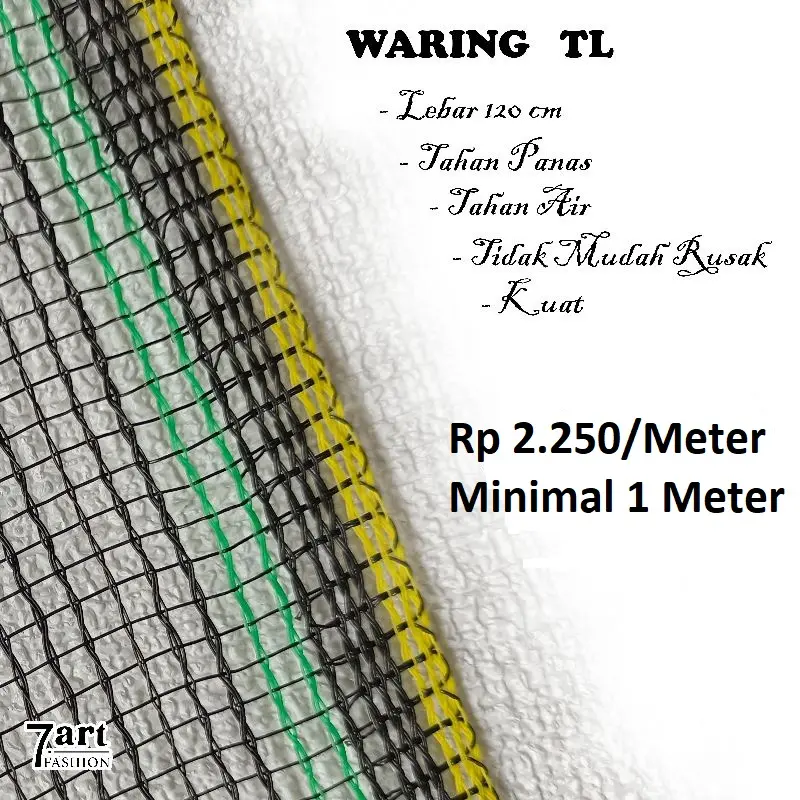 Waring Hitam TL (Rp 2.250/Meter minimal 1 meter) Lebar 1.2 Meter MERK JANGKAR MAS