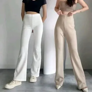 UMY Flare Pants - Highwaist Flare Pants - Highwaist Celana Cutbray Scuba 4