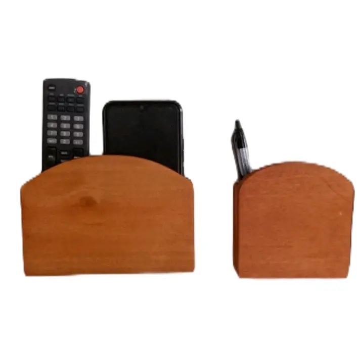 holder hp /tempat cas hp tempel dinding/tempat penyimpanan remot dinding/holder hp remot kayu aesthetic
