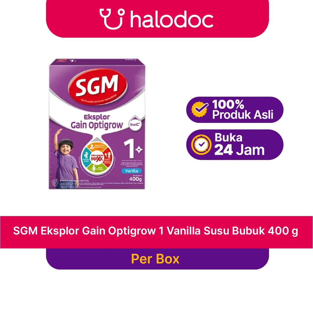 SGM Eksplor Gain Optigrow 1 Vanilla Susu Bubuk 400 g