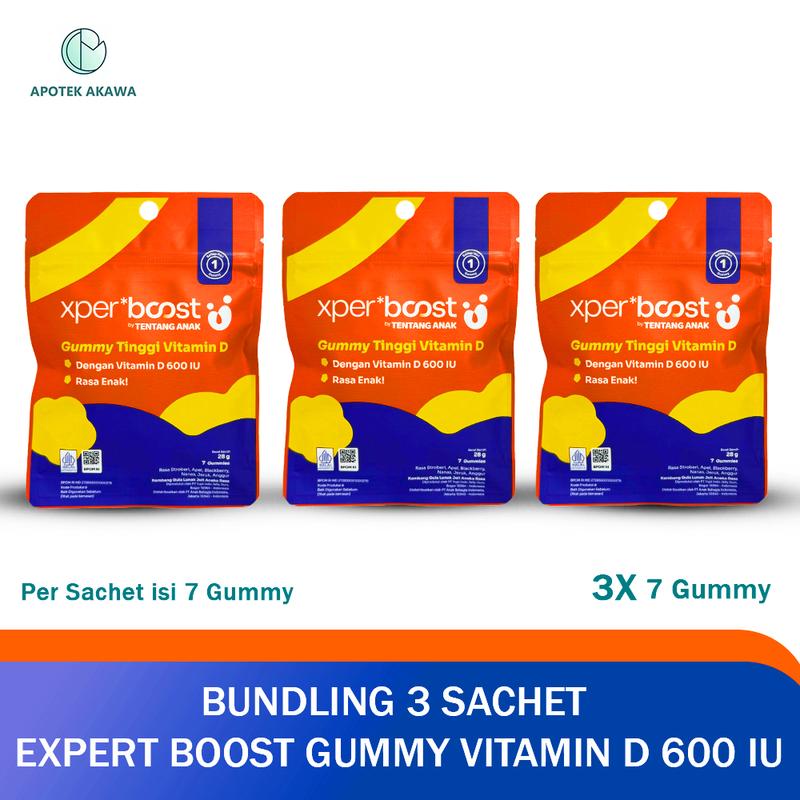 BUNDLING 3 EXPERT BOOST GUMMY VITAMIN D 600 IU / APOTEK AKAWA 0