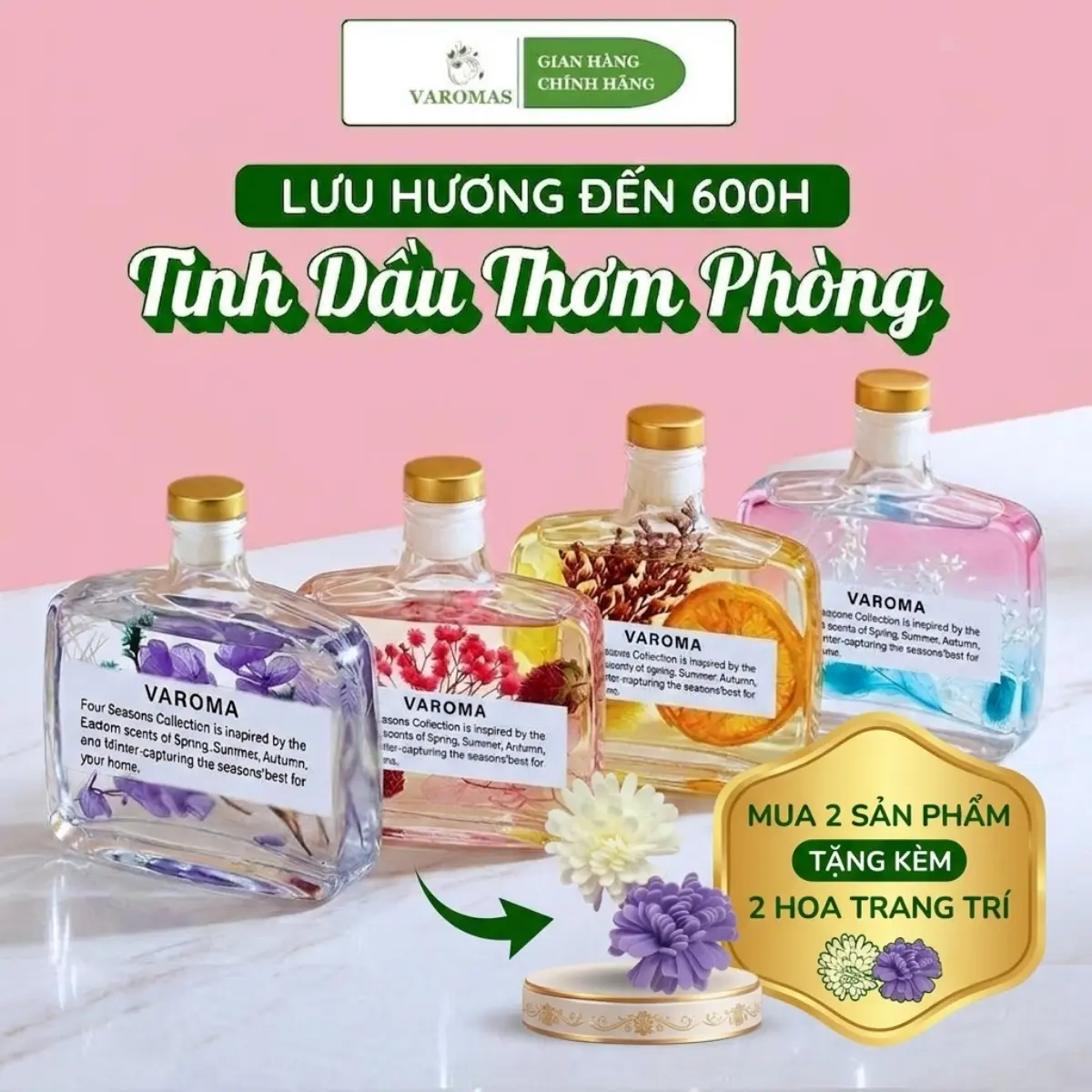 [ MUA 2 TẶNG 2 HOA ] Tinh Dầu Thơm Phòng Lọ Khuếch Tán Nước Hoa Thơm Phòng Ngủ Que Gỗ Tán Hương Sang Trọng KT02 Dung Tích 100Ml