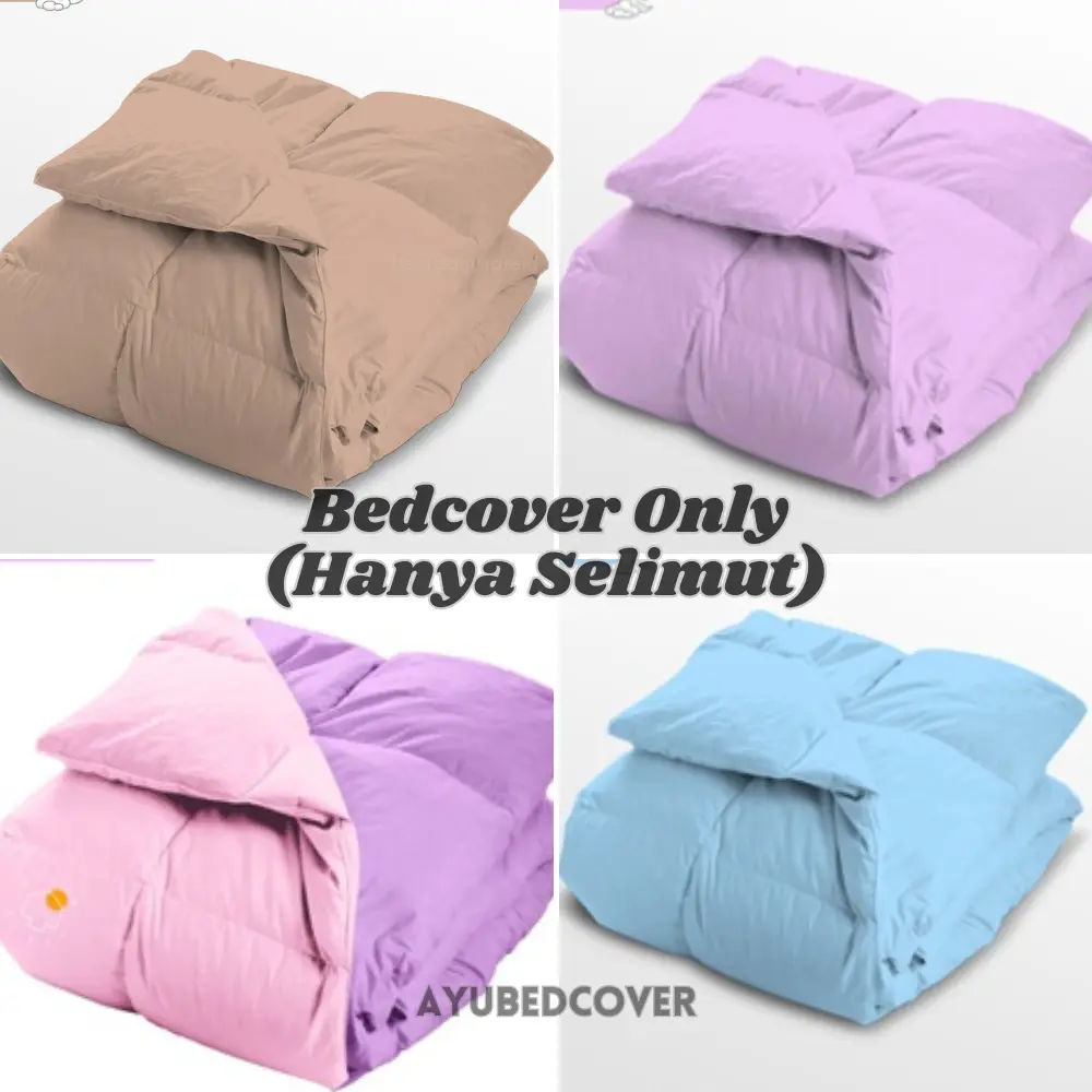 Bed Cover Only - Selimut saja - Polos - Two tone - UK 150X220 - 200X220 - Ayu Bedcover