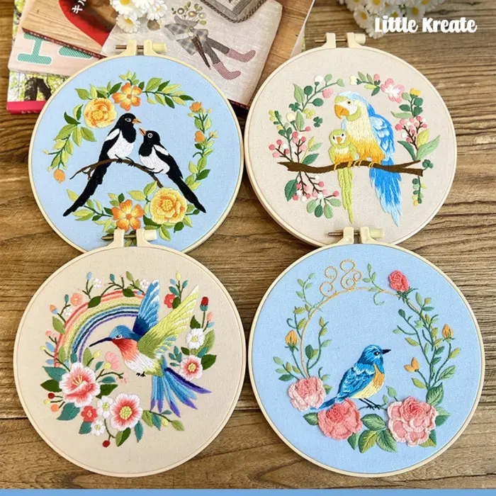 HE#06 DIY Hand Embroidery Kit / Paket Sulam Benang / Set Jahit Bordir