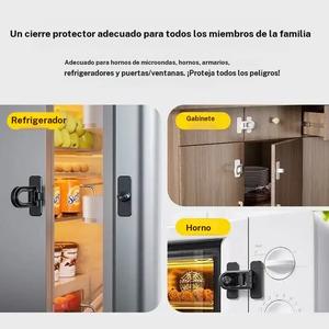 Candado de seguridad para puerta de refrigerador, candado adhesivo con combinación para refrigerador, sin necesidad de perforación, apto para refrigerador, gabinete, ventana y cajón