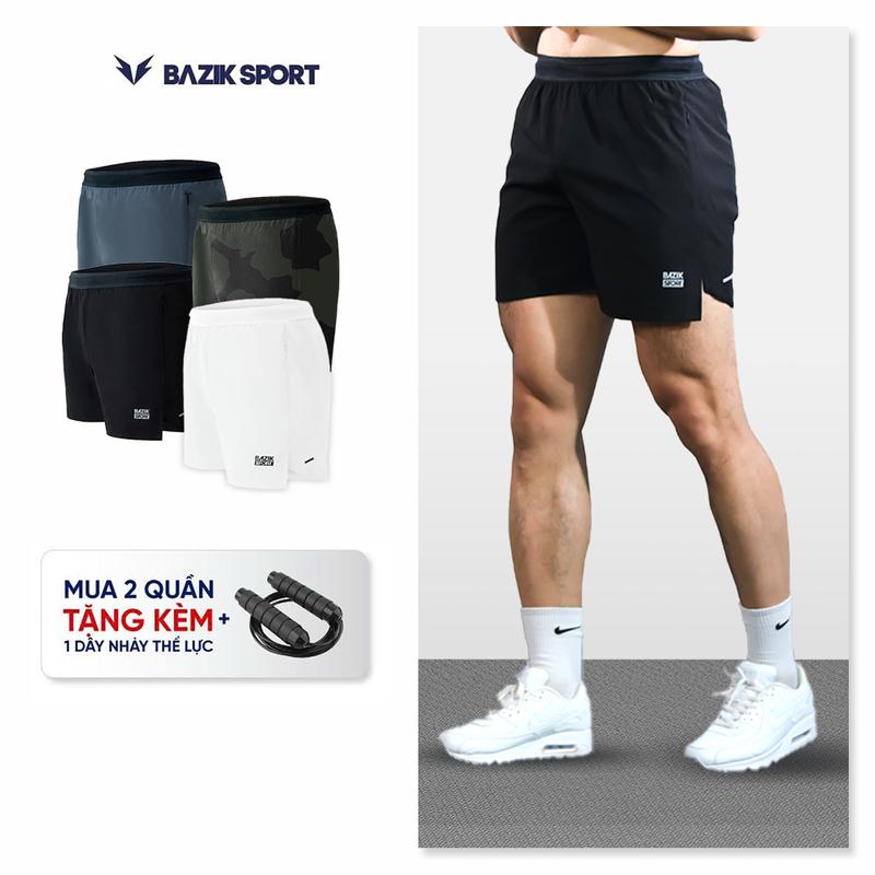 Quần Short Thể Thao Nam BAZIK 6 INCH Cạp Chun Dệt Thoáng Khí Thoải mái vận động Chạy bộ Tập Gym Pickleball