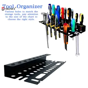 Screwdrivers Tool Holder Hammer Pliers Wall Mounted Metal Storage Rack Organizer Workshop Workbench Small Tool Display Shelf