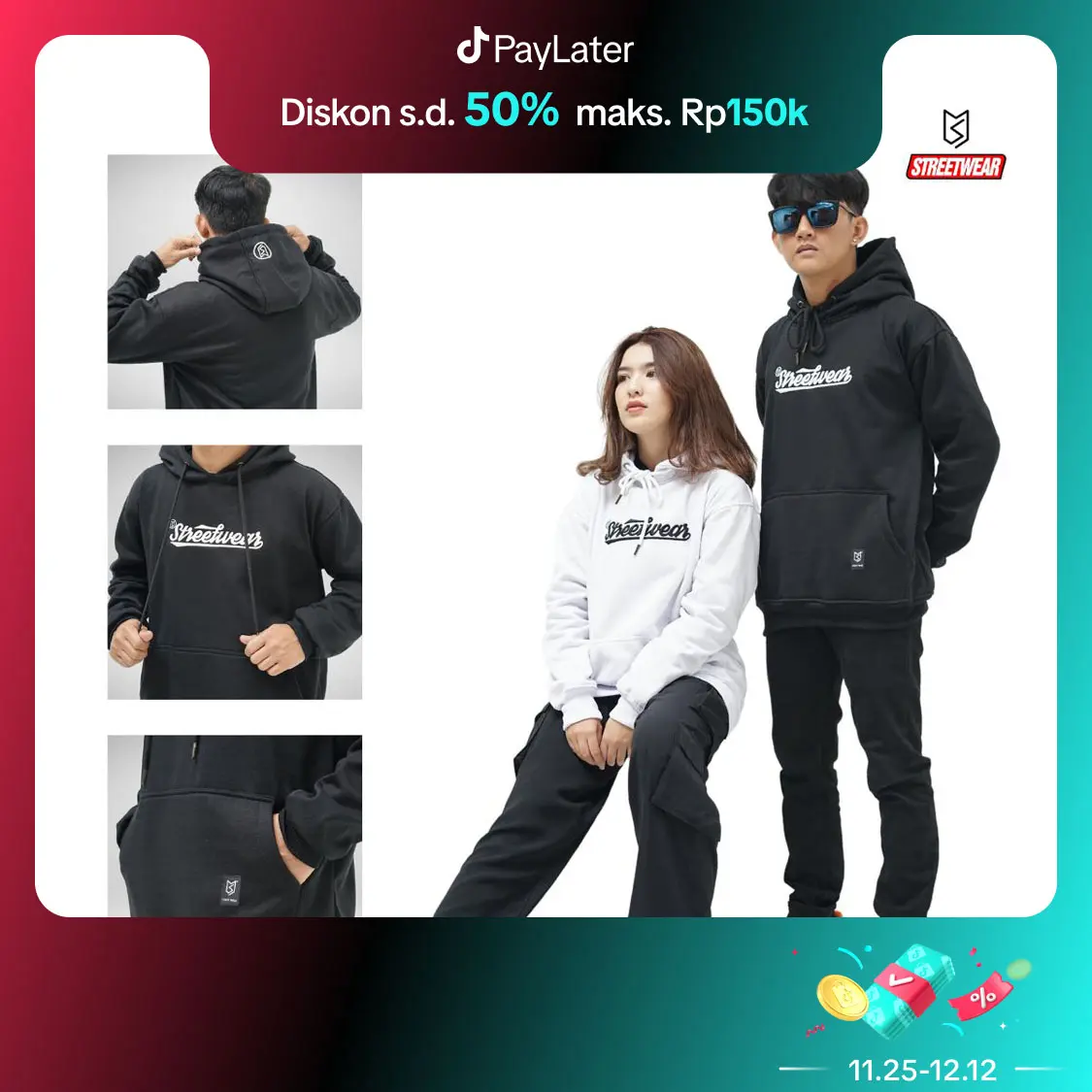 HOODIE JUMPER unisex Bordel Timbul 3D MS.STREETWEAR