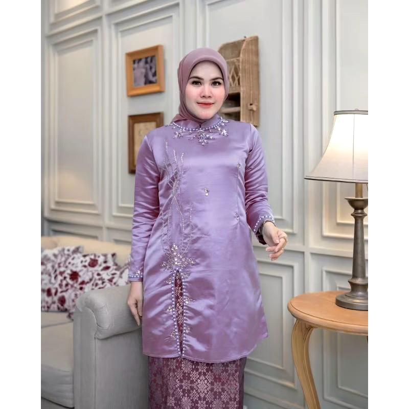 Product Introduction of Kebaya tunik bridal terbaru 2025/Baju kebaya wanita melayu 11