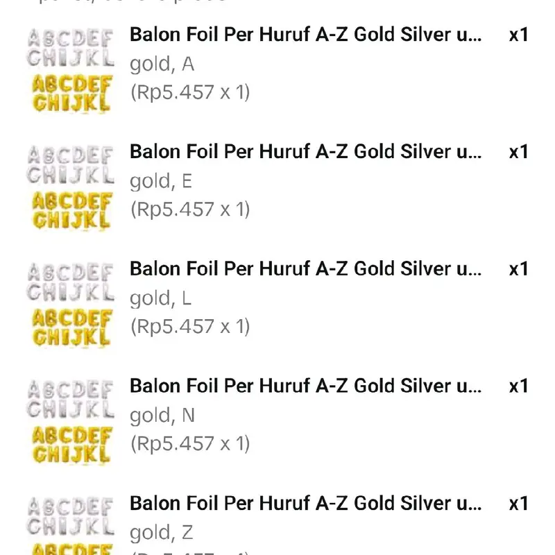 Balon Foil Per Huruf A-Z & Angka 0-9 Biru Pink ukuran 40cm Ulang Tahun selamatan rumah baru tinju hitam 4