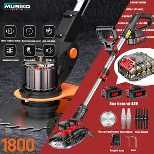 Musiko 588Vf Mesin Pemotong Rumput Nirkabel: Pemangkas Rumput Rumah Multiguna yang Dapat Diisi Ulang dengan Cepat