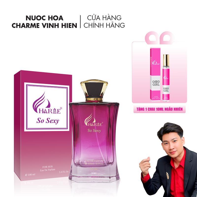 Nước Hoa Charme SO SEXY 100ml - Tặng 1 Chai 10ml - Cosmetic Xịt Thơm Women - H R V E