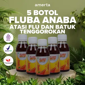 Madu Fluba Anaba 5 Botol - Madu Flu dan Batuk - Untuk Anak & Dewasa