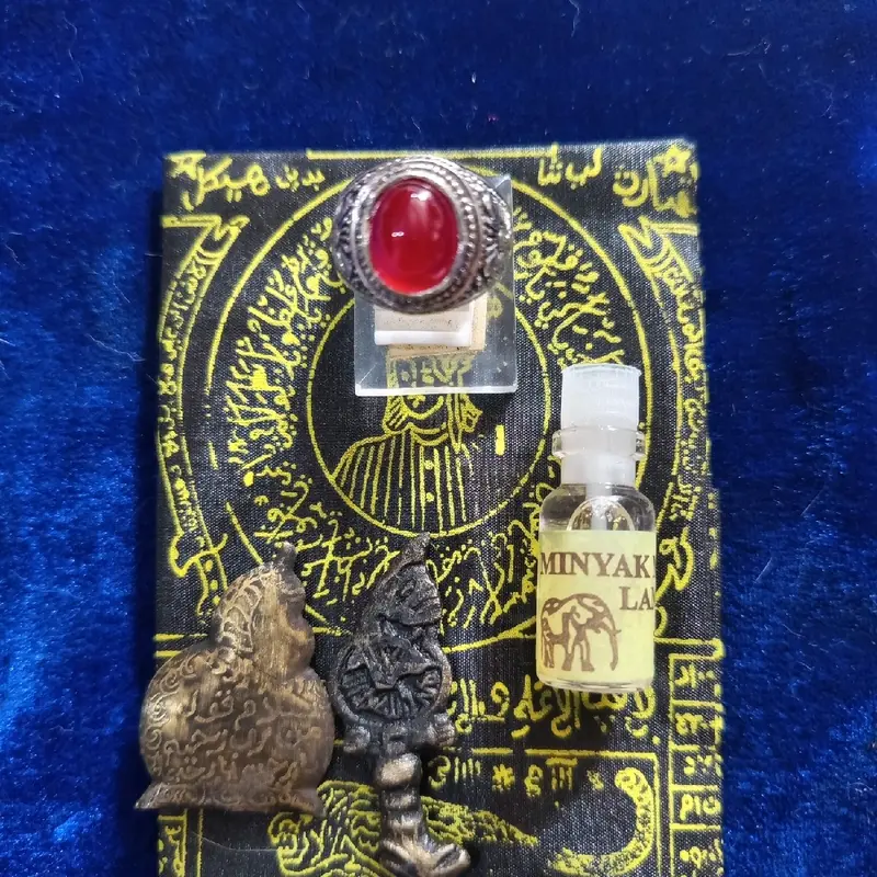 Paket Assian 4pcs Minyak Manii Gajah dan Cincin Batu Red Baron Ring Alpaka - Oil 1