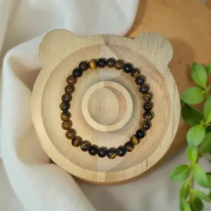 Gelang Batu Tiger Eye Coklat yang Bisa Menempel pada Magnet