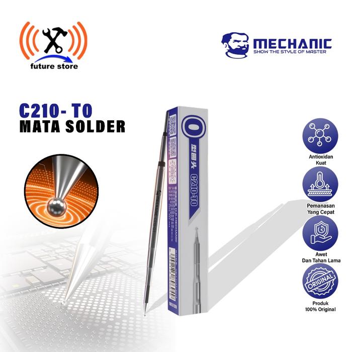 Gambar MECHANIC C210-TO MATA SOLDER STATION  ORIGINAL - Mechanic C210-TO 1.42mm Ball Head Soldering Iron Tips for T210 Soldering Handle - Mata Solder Ujung Bola Bulat - Mata Solder CPU IC dari future store Kota Tangerang Tokopedia