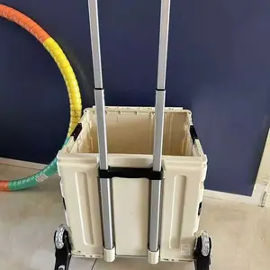 OH - Troli Belanja Kotak Lipat Plastik Biru Beroda Diskon 50%, Mudah Dirakit, Kapasitas Ekstra Besar, Model Upgrade Terbaru, Roda Kokoh Stabil, Desain Display Mewah, Cocok Belanja Sayur dan Jualan Lapak, Praktis Serbaguna, Bisa COD Kotak Biru